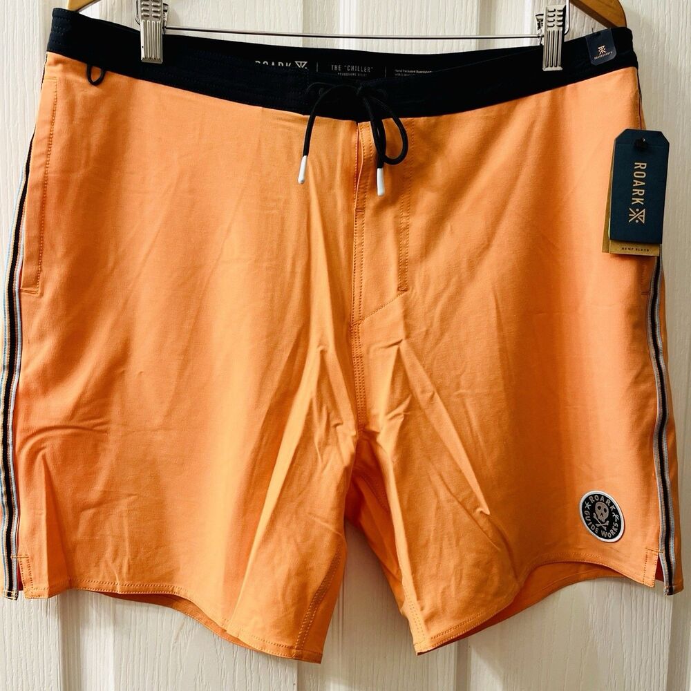 Roark Chiller‎ Mixtape 17” Boardshorts Orange Men's 36 Swim Trunks Shorts RB454